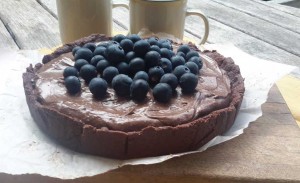 Chocolate Mousse Torte made with Cacao Powder