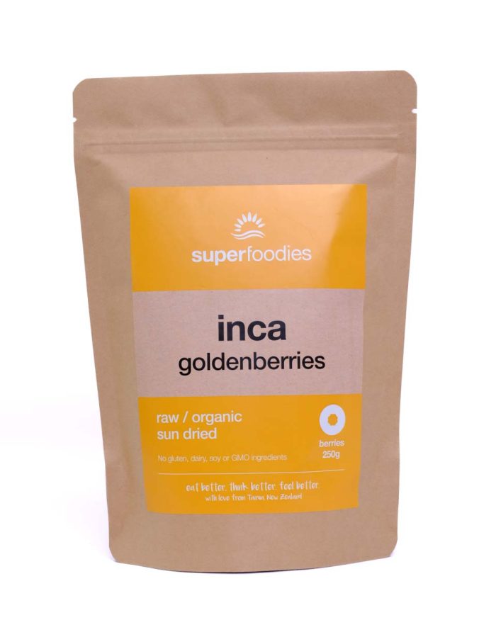 Organic Sun-dried Inca Goldenberries - source of Vitamin A and bioflavonoids