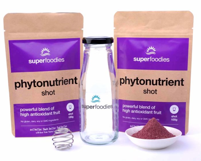 Phytonutrient Shot and Shaker Pack Superfoodies Glass Shaker Bottle with Stainless Steel Shaker Ball