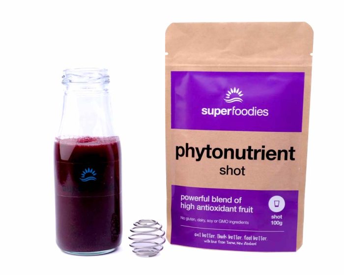 Phytonutrient Shot and Shaker Pack Superfoodies Glass Shaker Bottle with Stainless Steel Shaker Ball