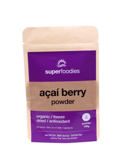 Organic Freeze Dried Acai Berry Powder - source of antioxidants anthocyanins