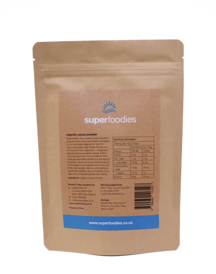 Organic Raw Cacao Powder - Peruvian Criollo Bean