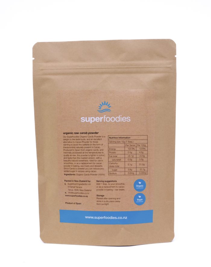 Organic Raw Carob Powder - caffeine-free cacao alternative