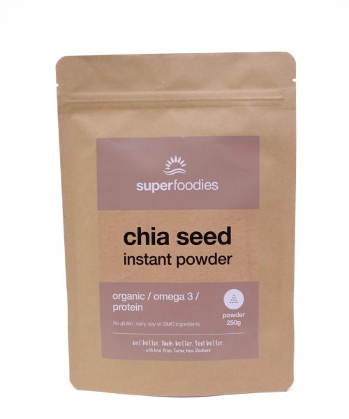 Organic Instant Chia Seed Powder - vegan source of protein and omega 3