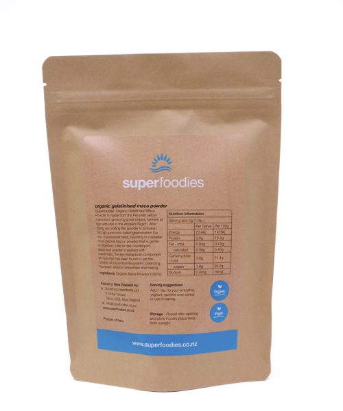 Organic Gelatinised Maca Powder - Peruvian Yellow Maca Root, adaptogen