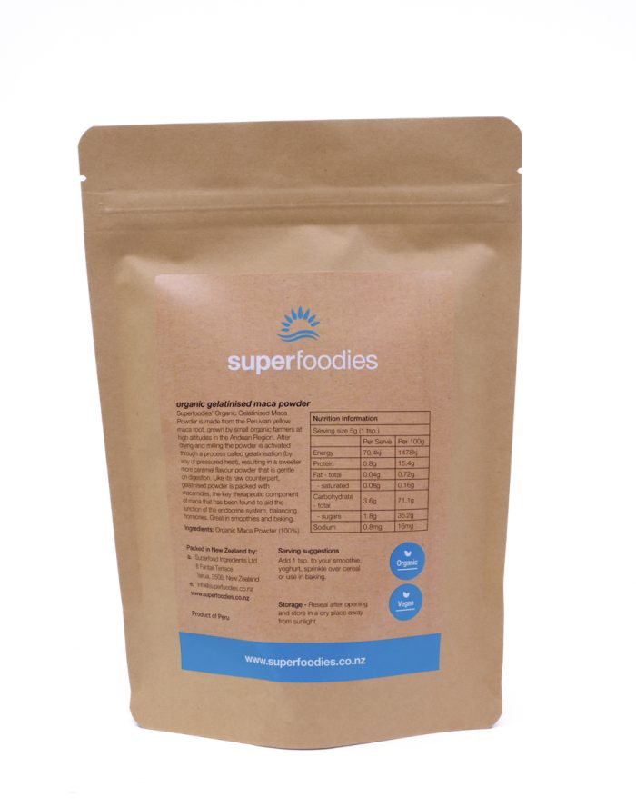 Organic Gelatinised Maca Powder - Peruvian Yellow Maca Root, adaptogen