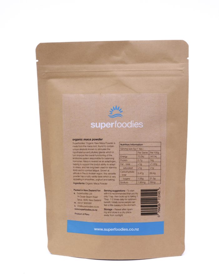 Organic Raw Maca Powder - adaptogen for hormonal balance